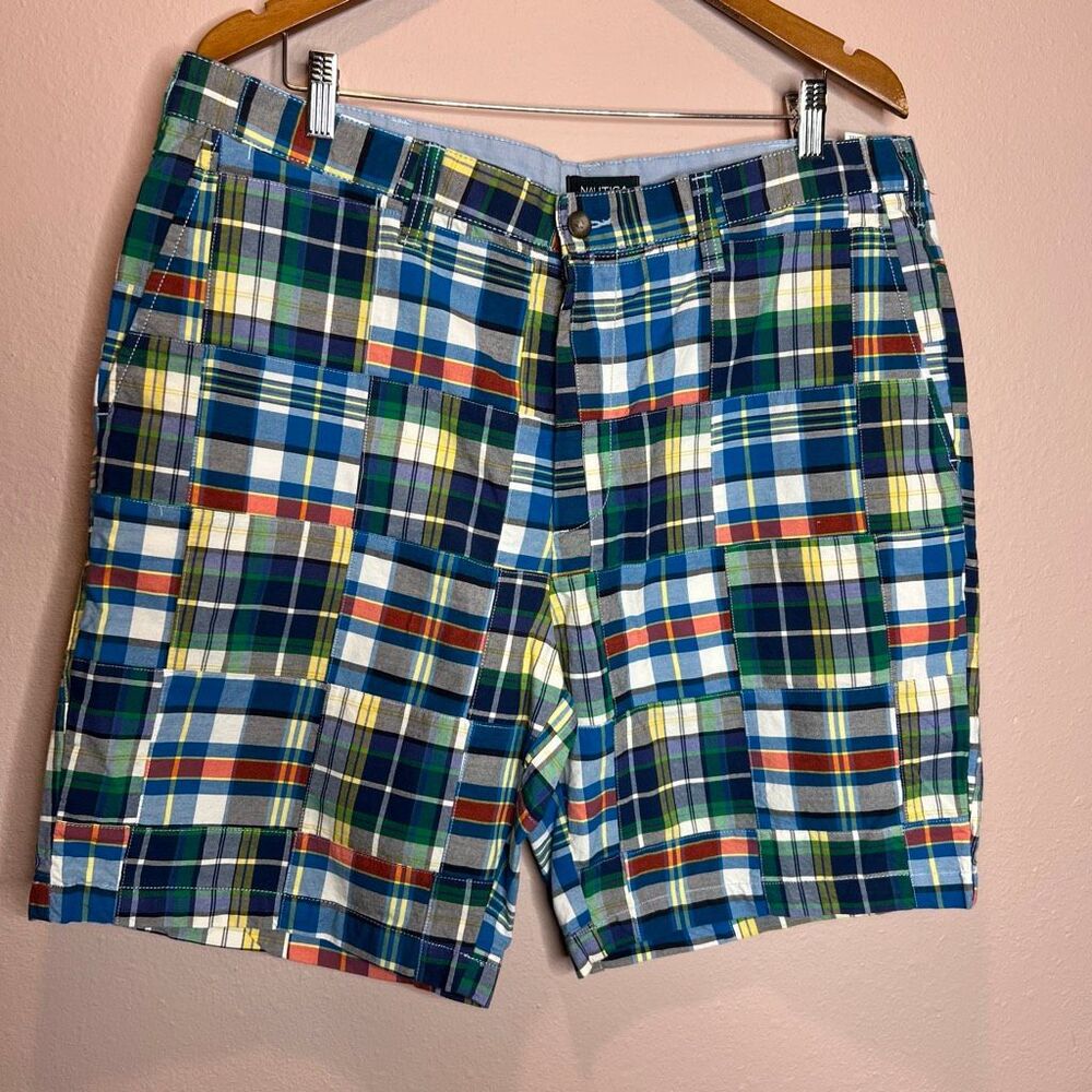 Náutica patch work shorts cotton classic fit